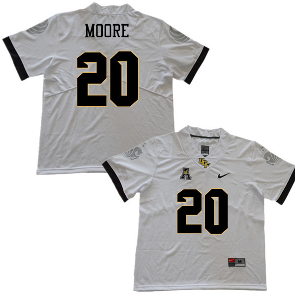 Men #20 Brandon Moore UCF Knights College Football Jerseys Sale-White